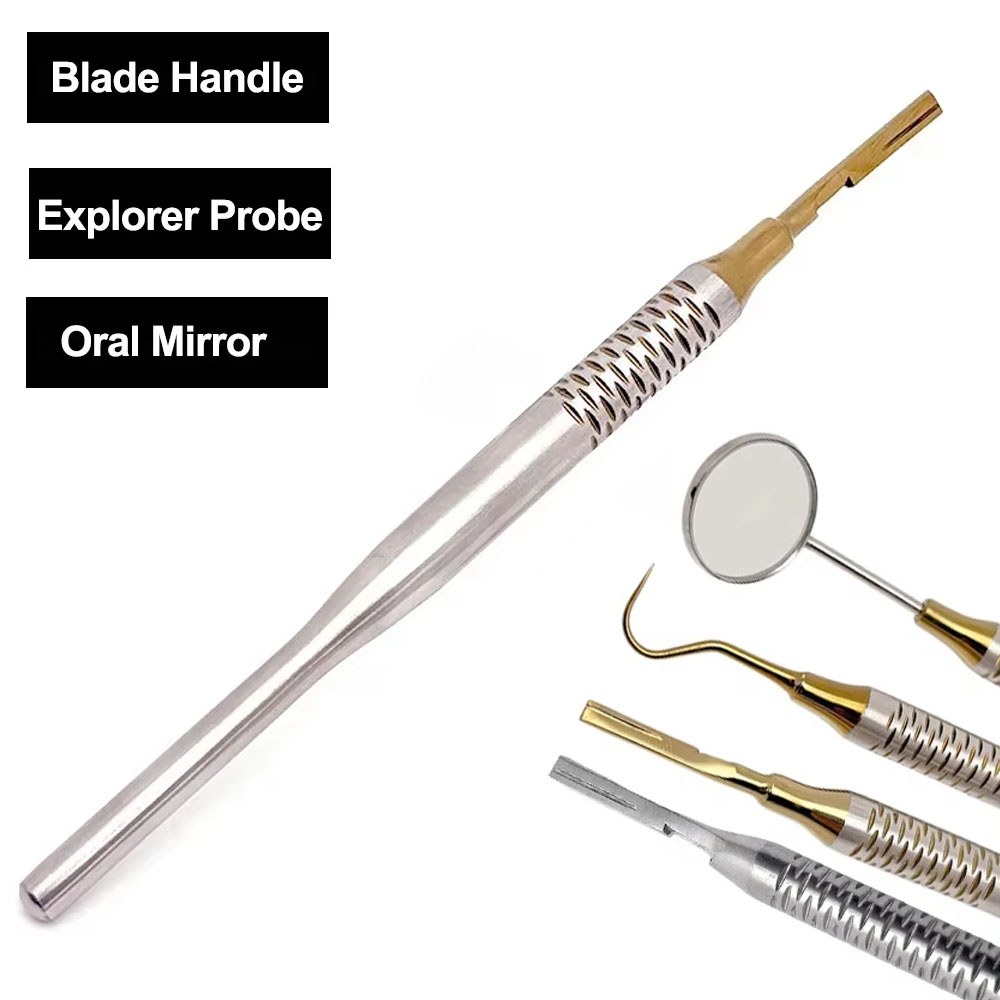 Dental Mirror Probe - 1 szt. Lusterko dentystyczne ze stali