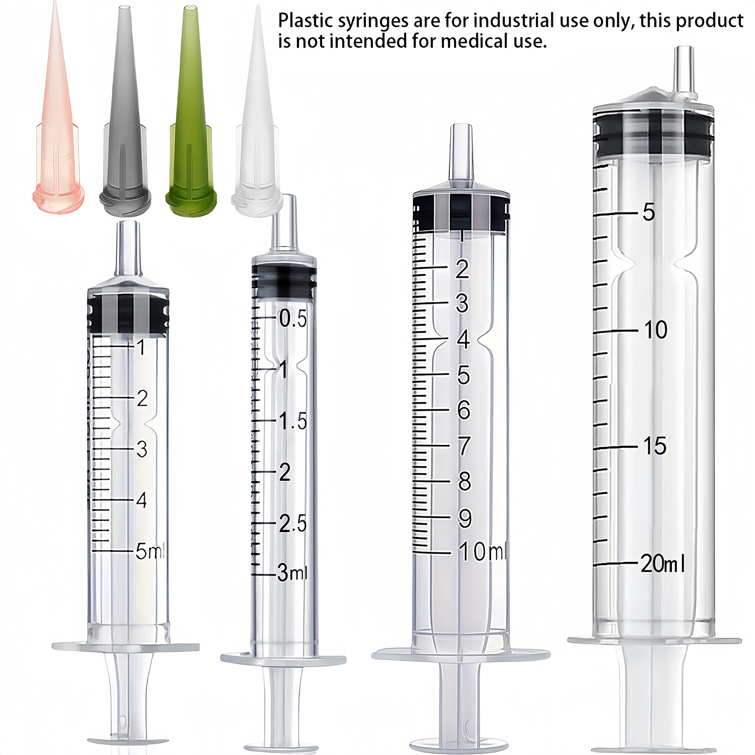 Medical Lab Technology - 4 Rozmiary strzykawek laboratoryjnych + 4