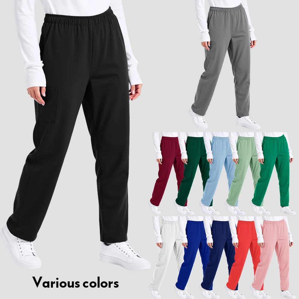 Medical Lab Work - Spodnie medyczne jednokolorowe, spodnie chirurgiczne, unisex,