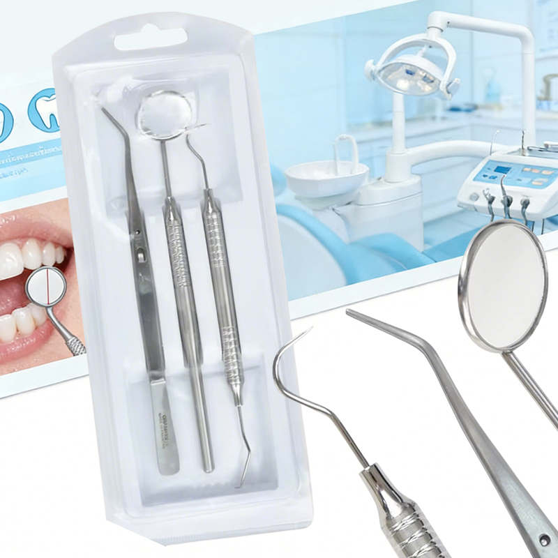 Dental Mirror Probe - 3-częściowy zestaw dentystyczny ze stali nierdzewnej: