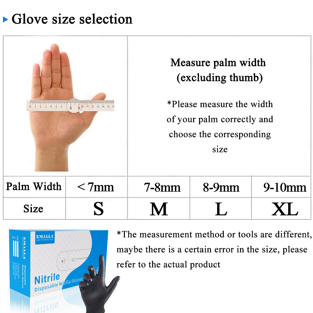 100/50/10 SZT. Jednorazowe Ręk – Disposable Gloves Nitrile recenzja i cena