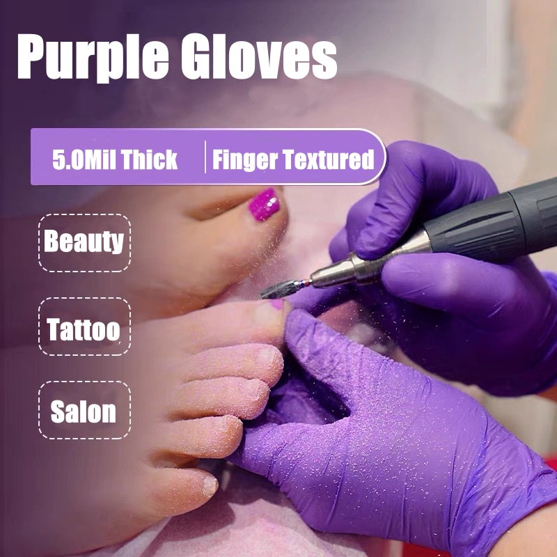 50/100 SZTUK Fioletowe Rękawic – Disposable Gloves Nitrile recenzja i cena