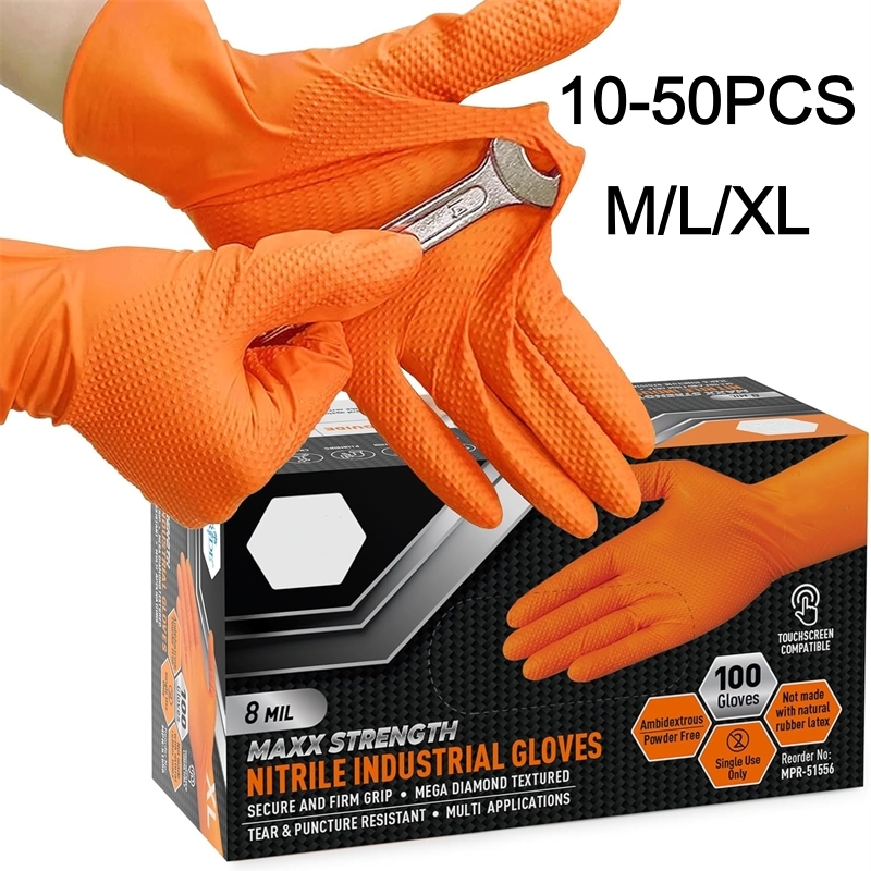 Wytrzymałe pomarańczowe rękawi – Disposable Gloves Nitrile recenzja i cena