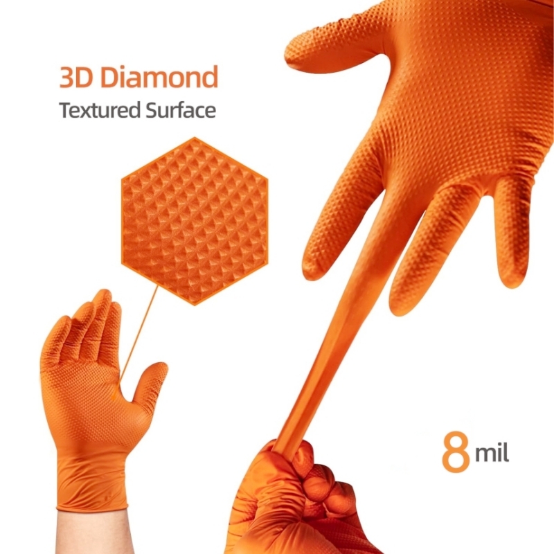 Wytrzymałe pomarańczowe rękawi – Disposable Gloves Nitrile recenzja i cena