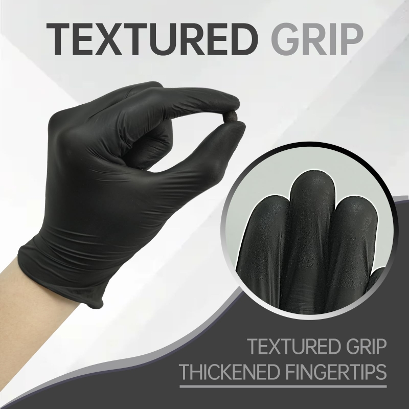 100 SZTUK Czarne Rękawice Nitr – Disposable Gloves Nitrile recenzja i cena