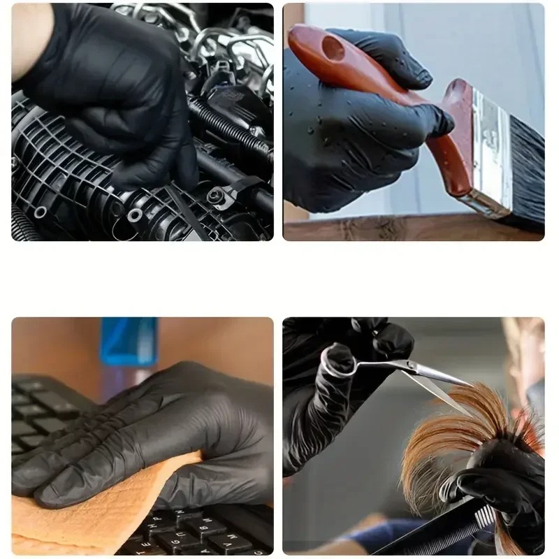 1/100 szt. Jednorazowe czarne  – Disposable Gloves Nitrile recenzja i cena
